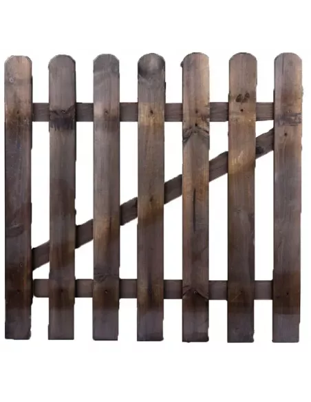PUERTA VALLA MADERA MARRON 1000X1000