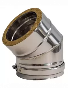 CODO 45º PELLET DOBLE PARED INOX