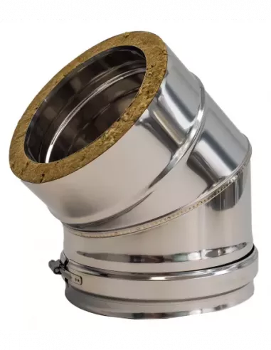 CODO 45º PELLET DOBLE PARED INOX