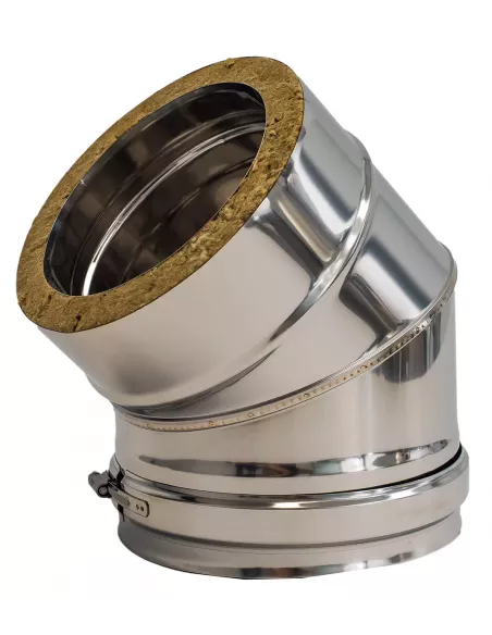 CODO 45º PELLET DOBLE PARED INOX