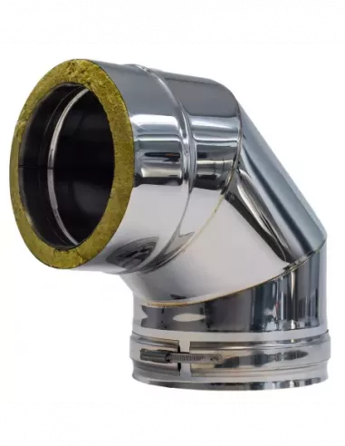 CODO 90º PELLET DOBLE PARED INOX