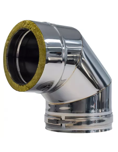 CODO 90º PELLET DOBLE PARED INOX