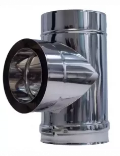 TE PELLET DOBLE PARED CON TAPA INOX PLATA