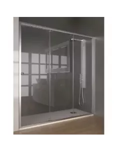 MAMPARA DUCHA DELHI ST CROMO TRANSP FIJO IZQ 146