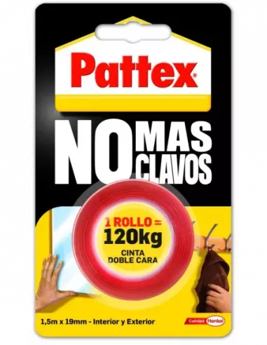 CINTA DOBLE CARA EN ROLLO NO MAS CLAVOS