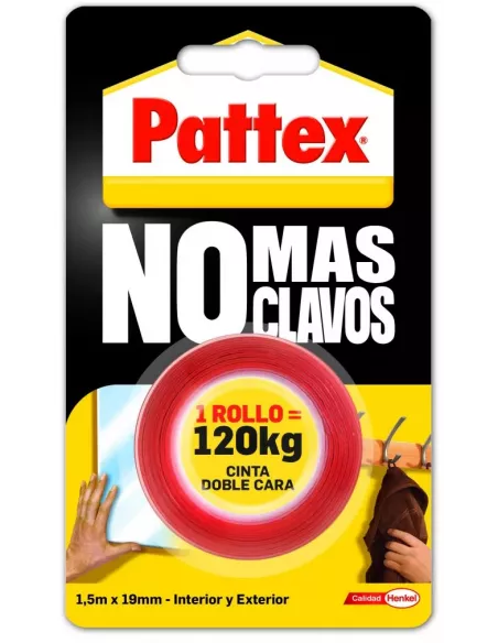 CINTA DOBLE CARA EN ROLLO NO MAS CLAVOS