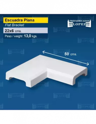 ESCUADRA DE CUBREMUROS DE 22X6