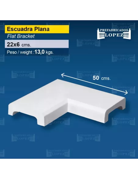 ESCUADRA DE CUBREMUROS DE 22X6
