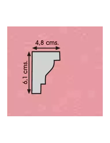 MOLDURA ESCAYOLA PECHO PALOMA 4,8x6,1 1mt