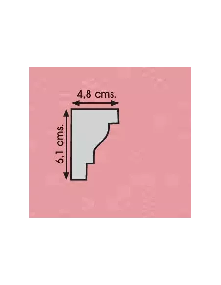 MOLDURA ESCAYOLA PECHO PALOMA 4,8x6,1 1mt