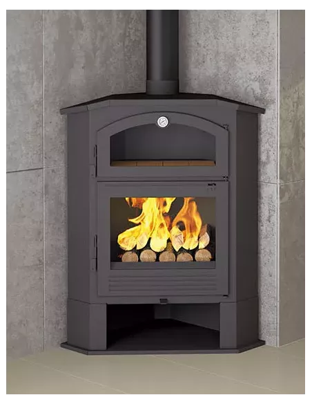 Estufa de leña CH-4-R de rincón con horno