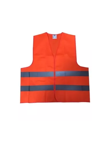 CHALECO NARANJA CON BANDAS REFLECTANTES