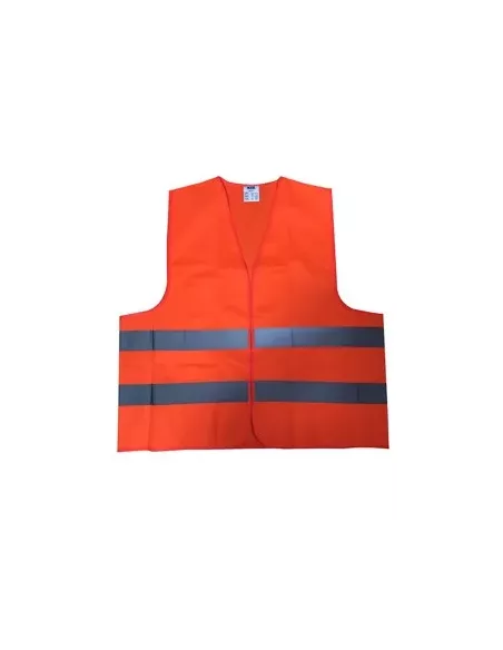 CHALECO NARANJA CON BANDAS REFLECTANTES