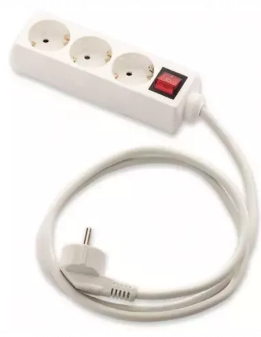 REGLETA 3 ENCHUFES CON INTERRUPTOR Y CABLE 1,5M